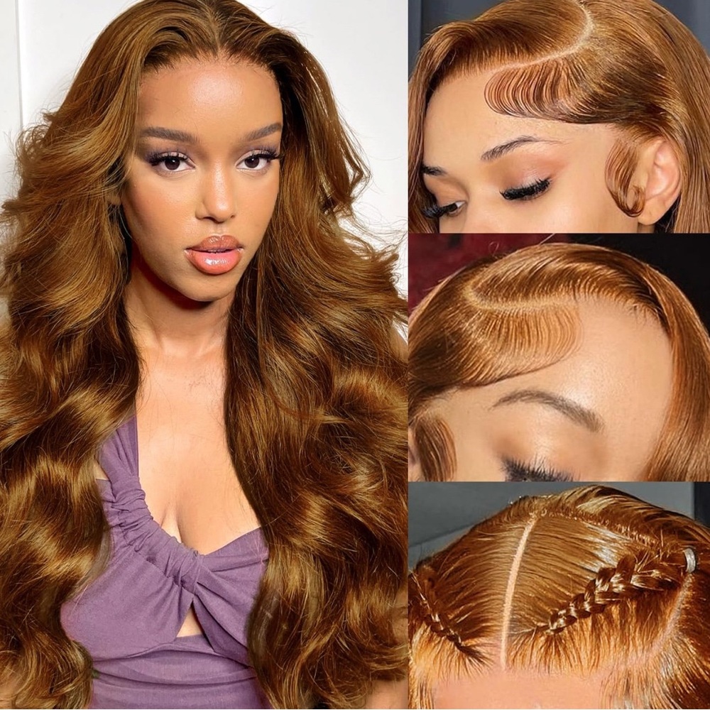 20” Chocolate Brown Lace Front Wigs Human Hair 13x4 HD Lace Frontal